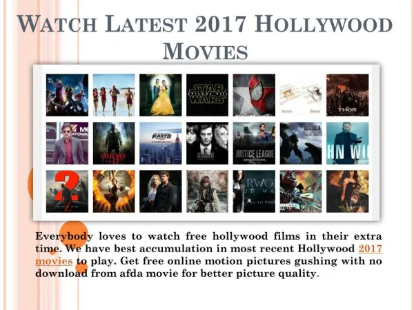 Watch Latest Hollywood 2017 Movies