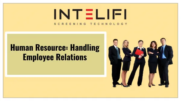 Human Resource: Handling Employee Relations