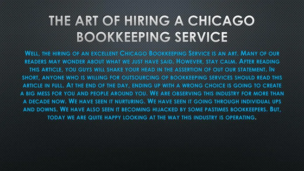 the art of hiring a chicago bookkeeping service