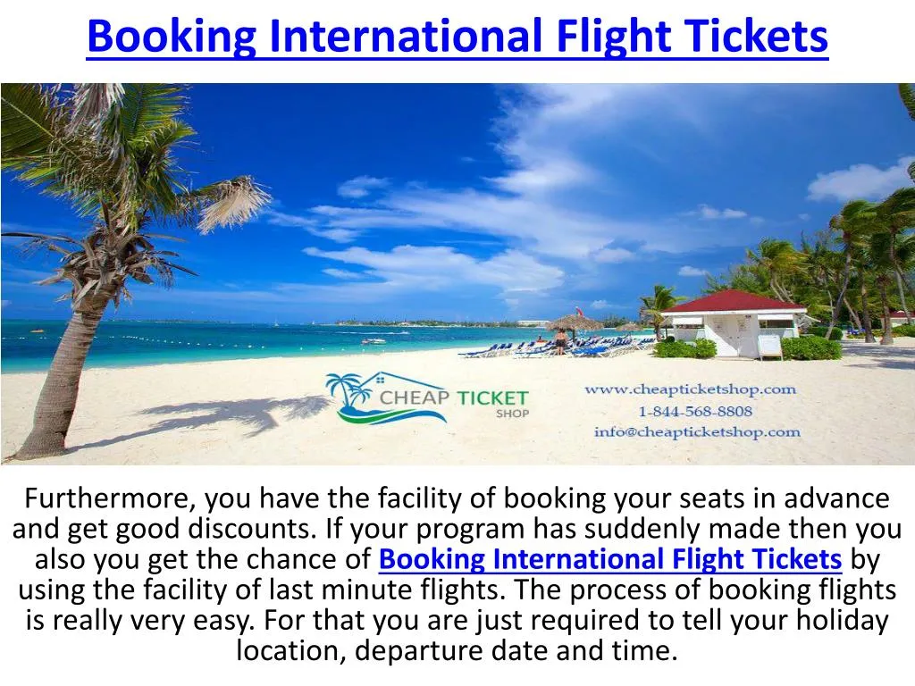 booking international flight tickets