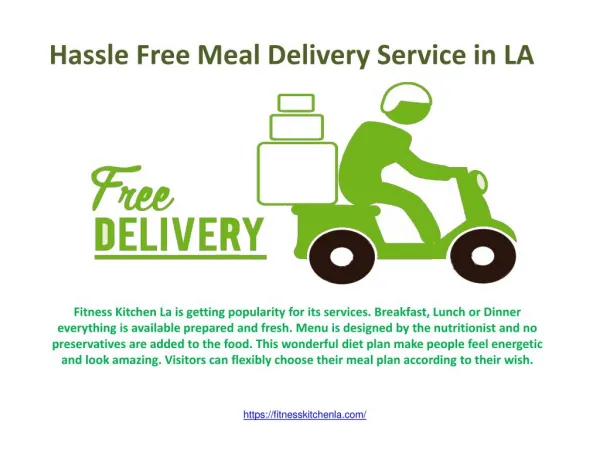 Paleo Meal Delivery Service Los Angeles