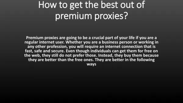 Premium Proxies Offering Superior Performance | Local Proxies