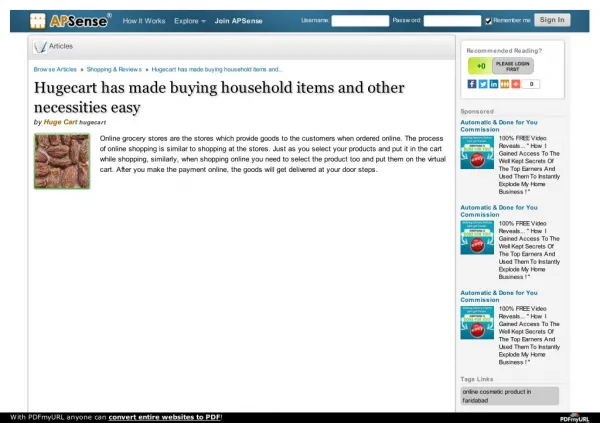 Hugecart has made buying household items and other necessities easy