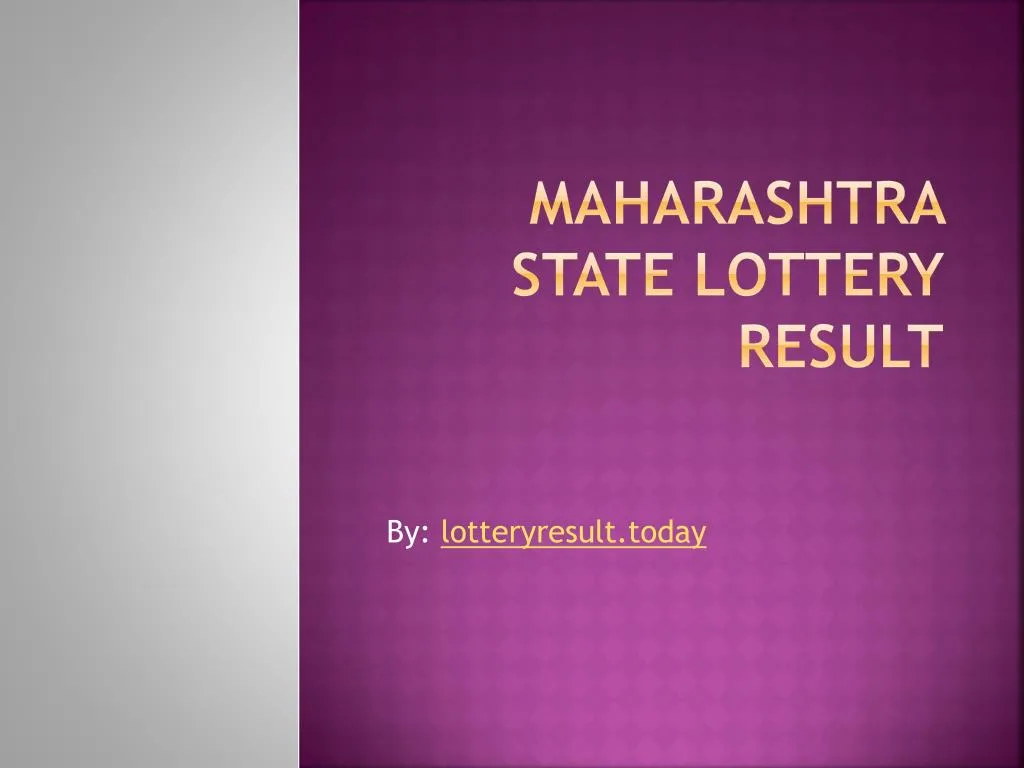 maharashtra state lottery result