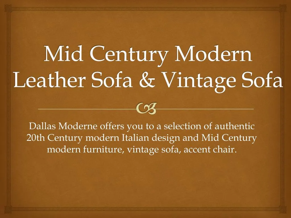 mid century modern leather sofa vintage sofa