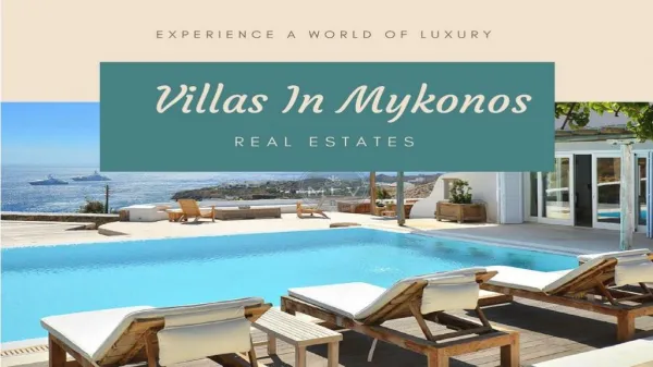 Villa in Mykonos - Mykonosvillas Rentals