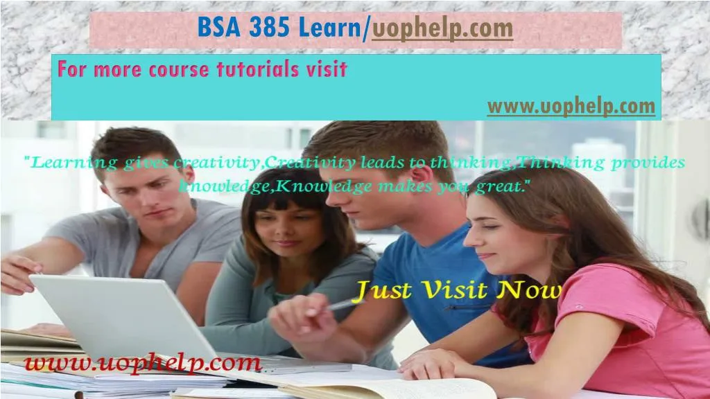 bsa 385 learn uophelp com