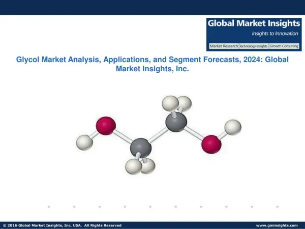 Glycol Market applications, segmentations & Forecast from 2017 to 2024