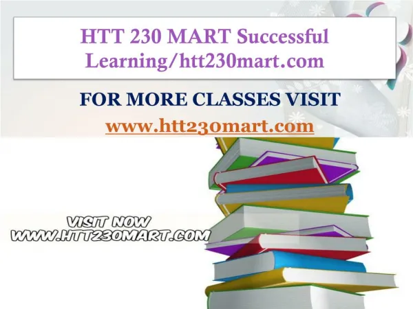 HTT 230 MART Successful Learning/htt230mart.com