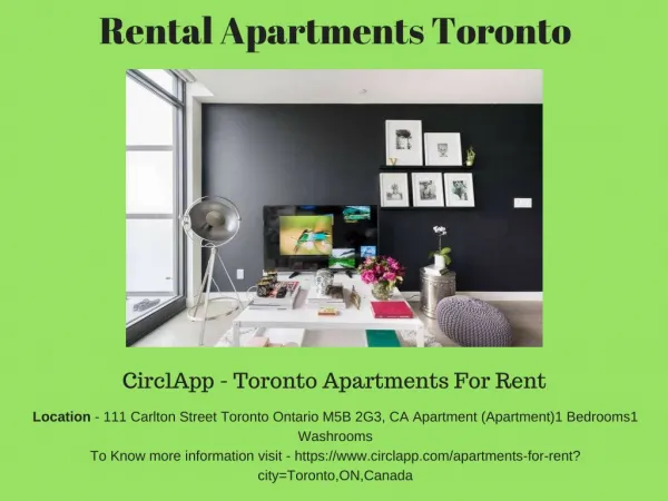 Best Rental Apartments Toronto Canada - CIRCLAPP