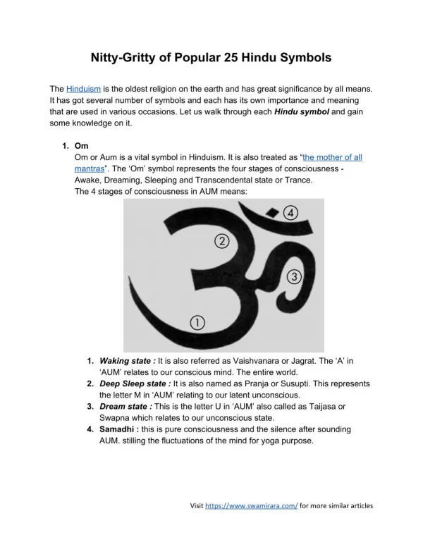 Nitty-Gritty of Popular 25 Hindu Symbols