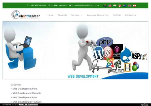 Arihant Webtech offers Web Development Services in Paris