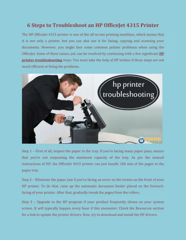 HP printer troubleshooting