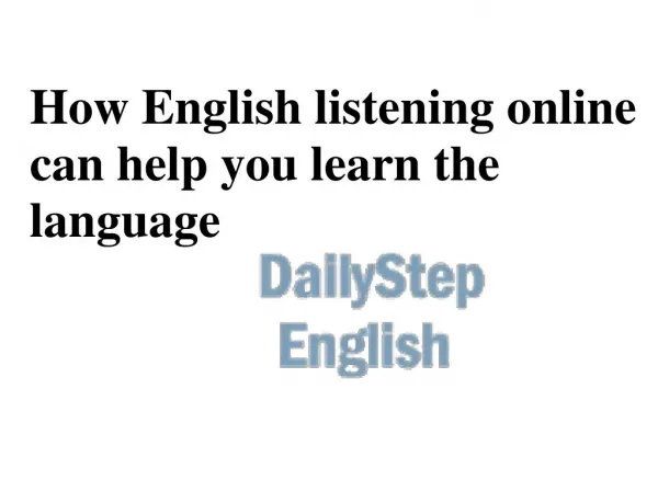 How English listening online can help you learn the language