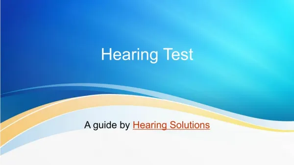 How to do a Hearing Test