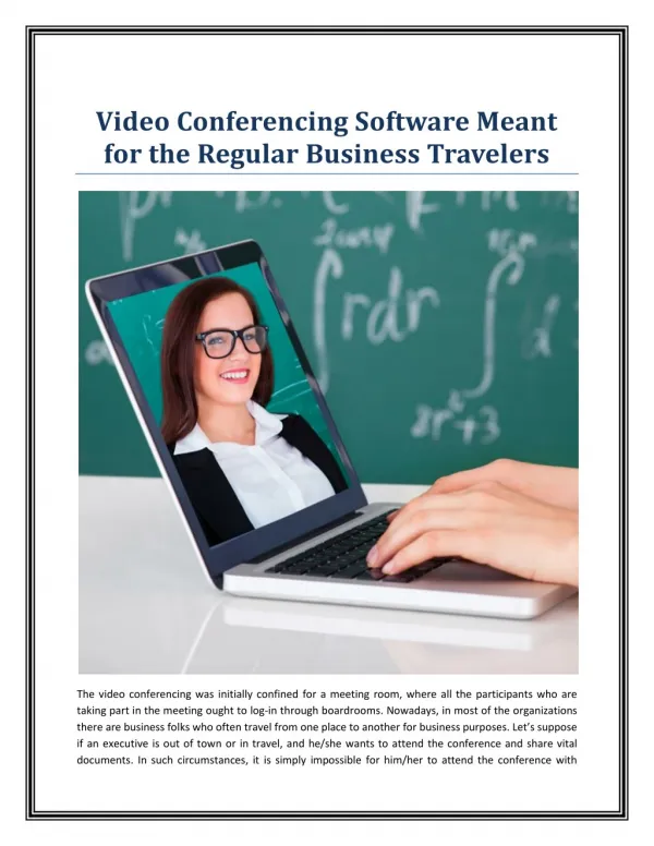 Video Conferencing Software Meant for the Regular Business Travelers