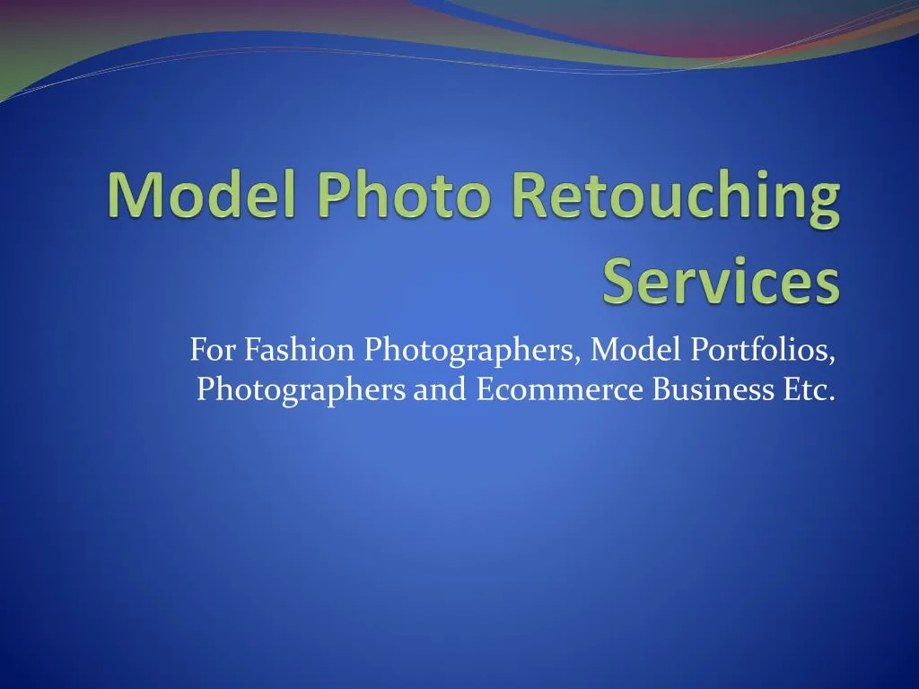 model photo retouching services