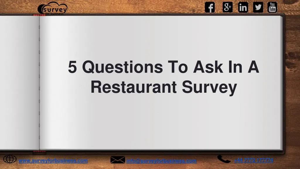 5 questions to ask in a restaurant survey