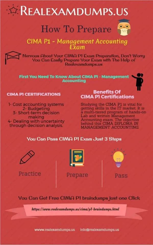 Free CIMA P1 Exam PDF Braindumps With Verified Question Answers