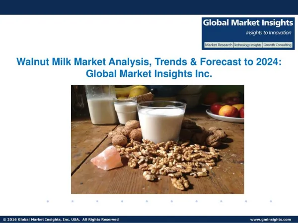 Walnut Milk Market trends research and projections for 2017-2024
