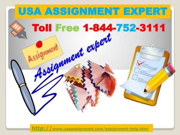 USA Assignment Expert Toll Free :1-844-752-3111