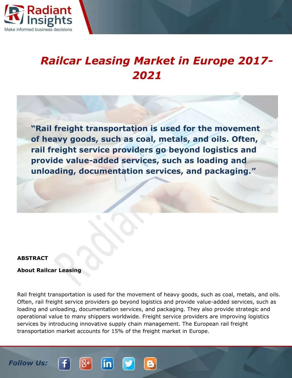 railcar leasing market in europe 2017 2021
