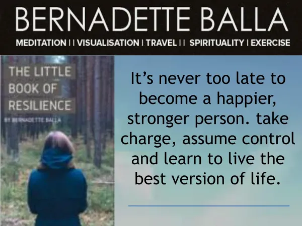 Meditation and its Benefits| Bernadette Balla