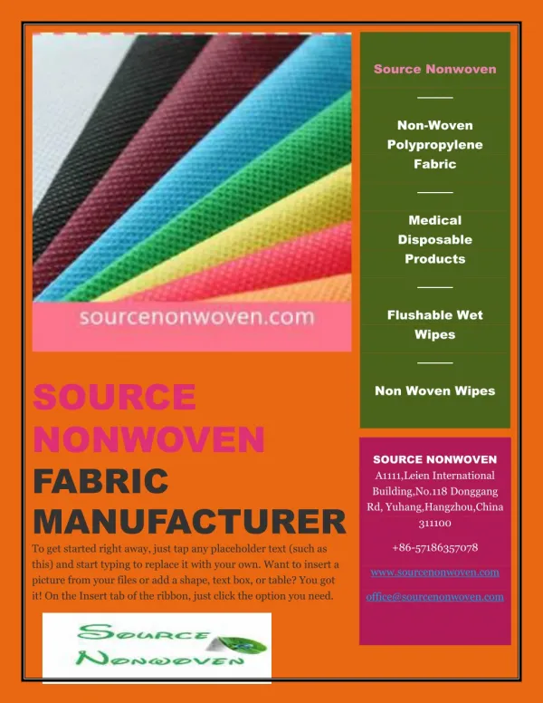 Non Woven Fabric Manufacturer
