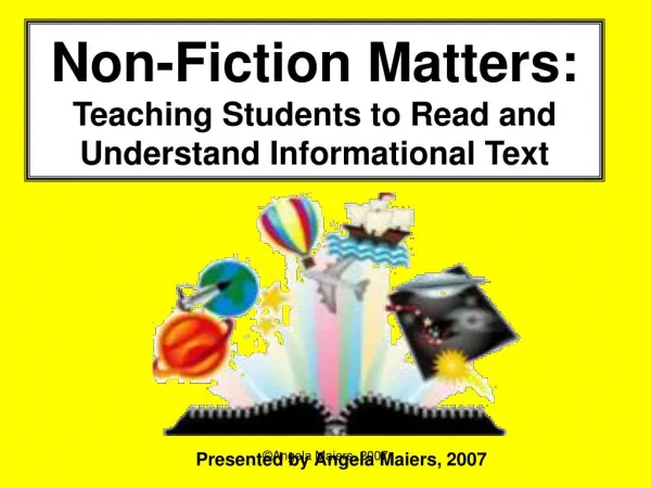 Nonfiction Matters Presentation Slides