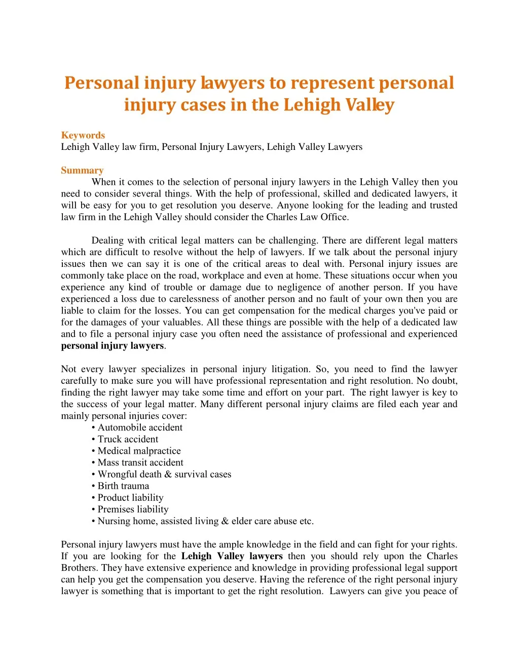 personal injury lawyers to represent personal