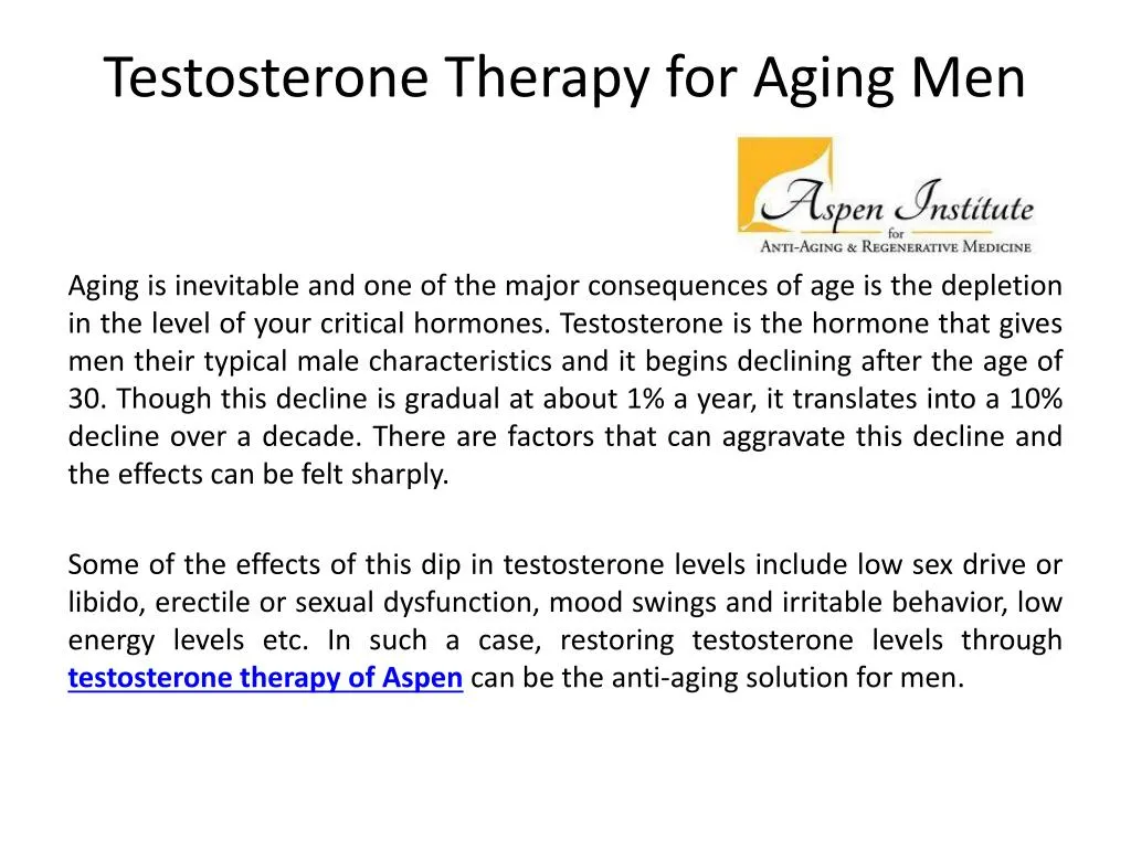 testosterone therapy for aging men