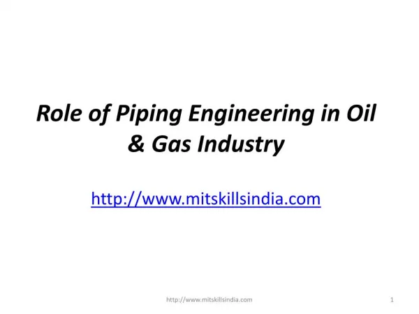 Role of Piping Engineering in Oil & Gas Industry