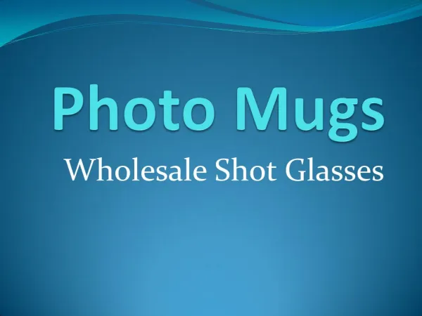 Photo Mugs Wholesale Shot Glasses