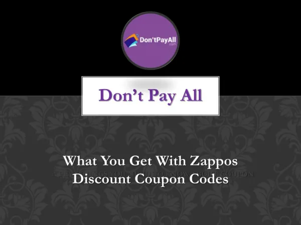 What You Get With Zappos Discount Coupon Codes