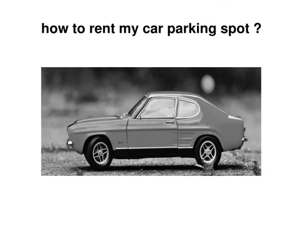 Parking Spot For Rent