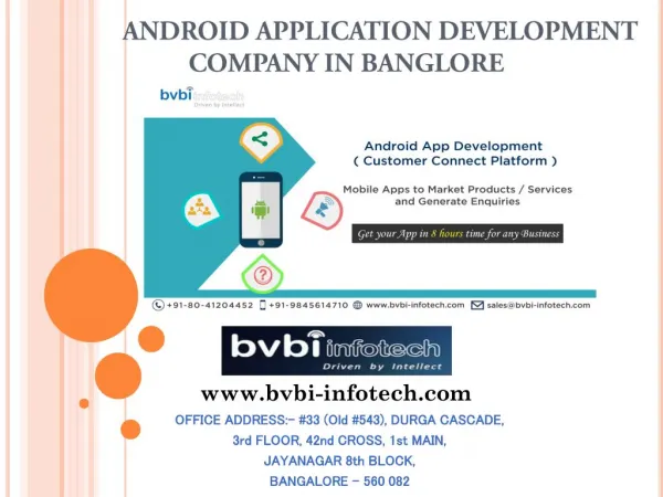 Android App Development Company In Bangalore