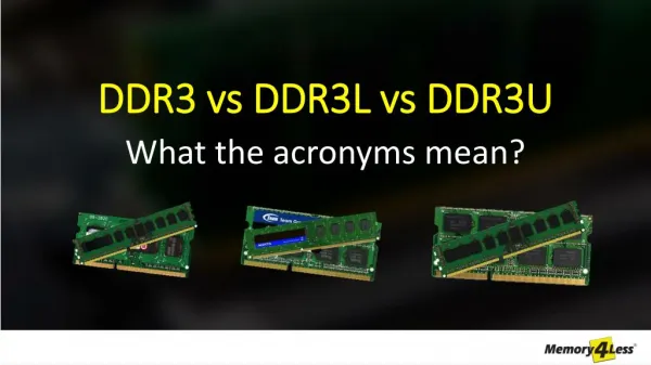 Difference between DDR3, DDR3L & DDR3U Explained | DDR3U vs DDR3L | DDR3 vs DDR3L