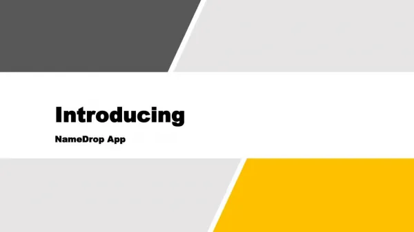 NameDrop App makes your smart phone smarter
