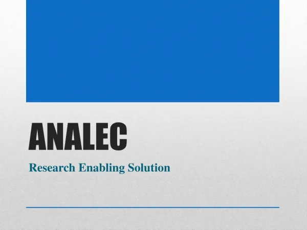 Attain the Powerful Financial Research Management Software at Analec