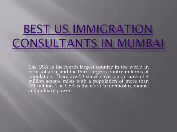 Best US Immigration Consultants in Mumbai
