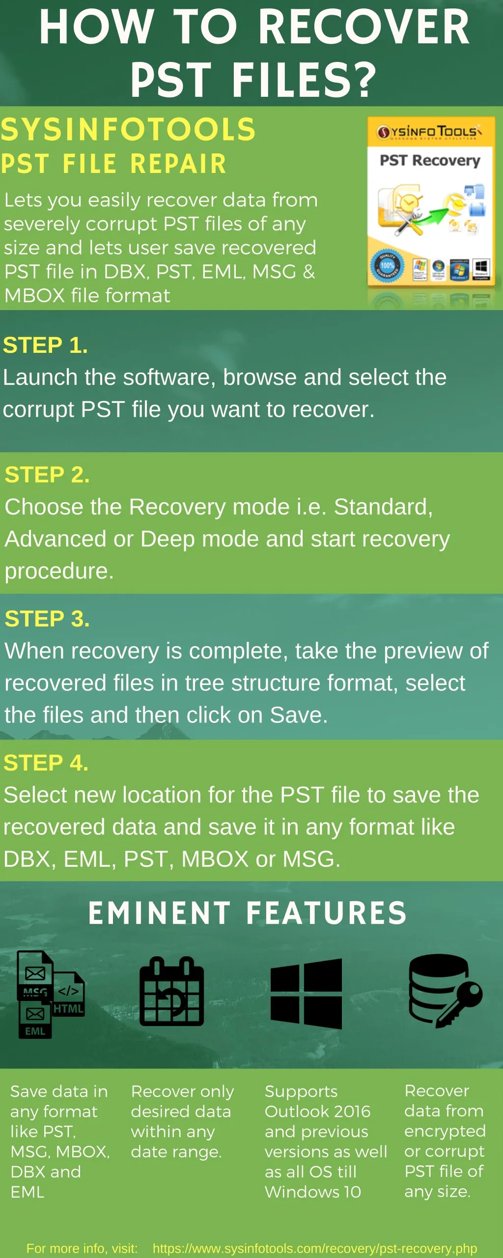 how to recover pst files sysinfotools pst file