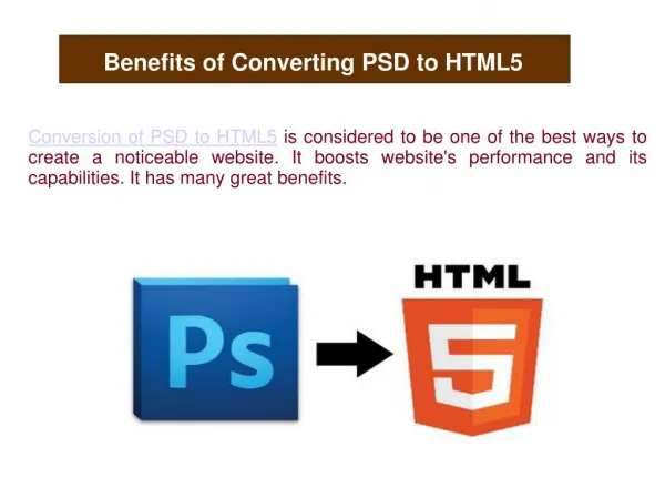 Benefits of Converting PSD to HTML5