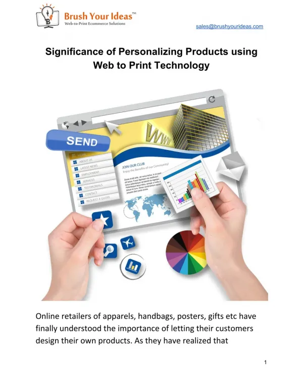 Significance of Personalizing Products using Web to Print Technology