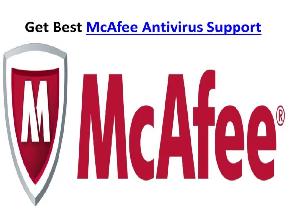 Use McAfee Antivirus Support For Pc Protection