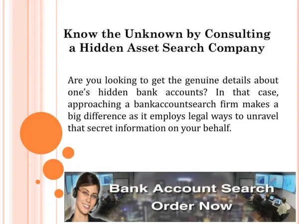 Know the Unknown by Consulting a Hidden Asset Search Company