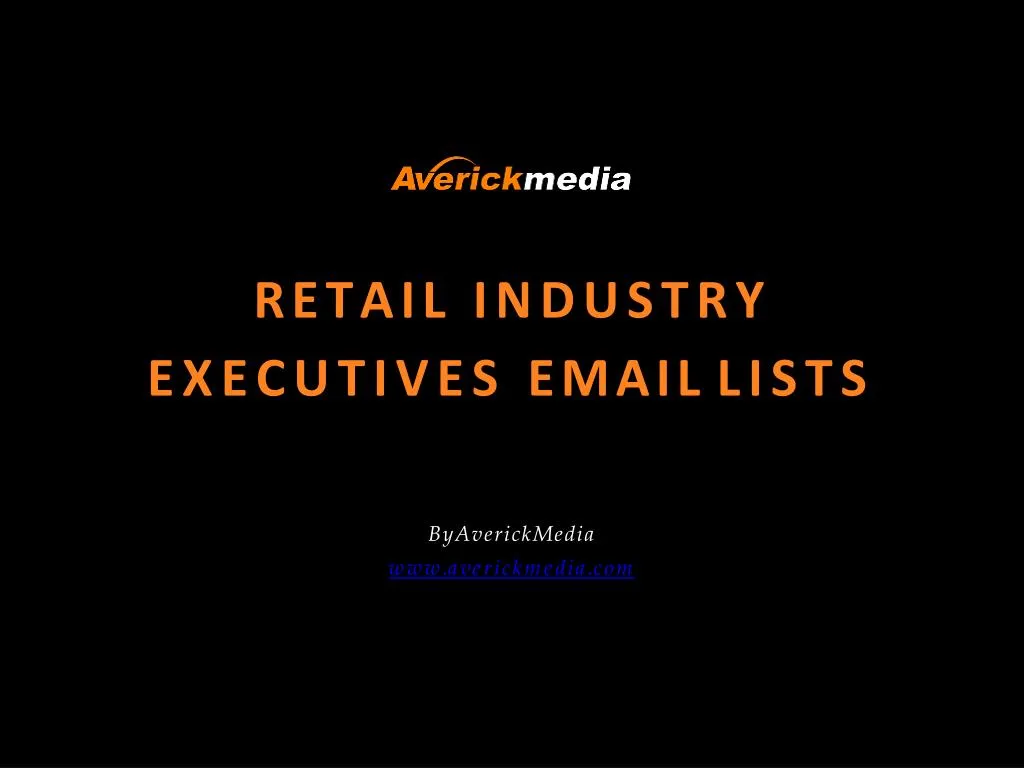 retail industry executives email lists