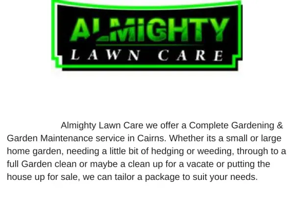 Lawn mowing services Cairns