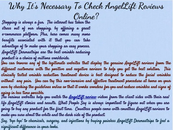 Why It’s Necessary To Check AngelLift Reviews Online-