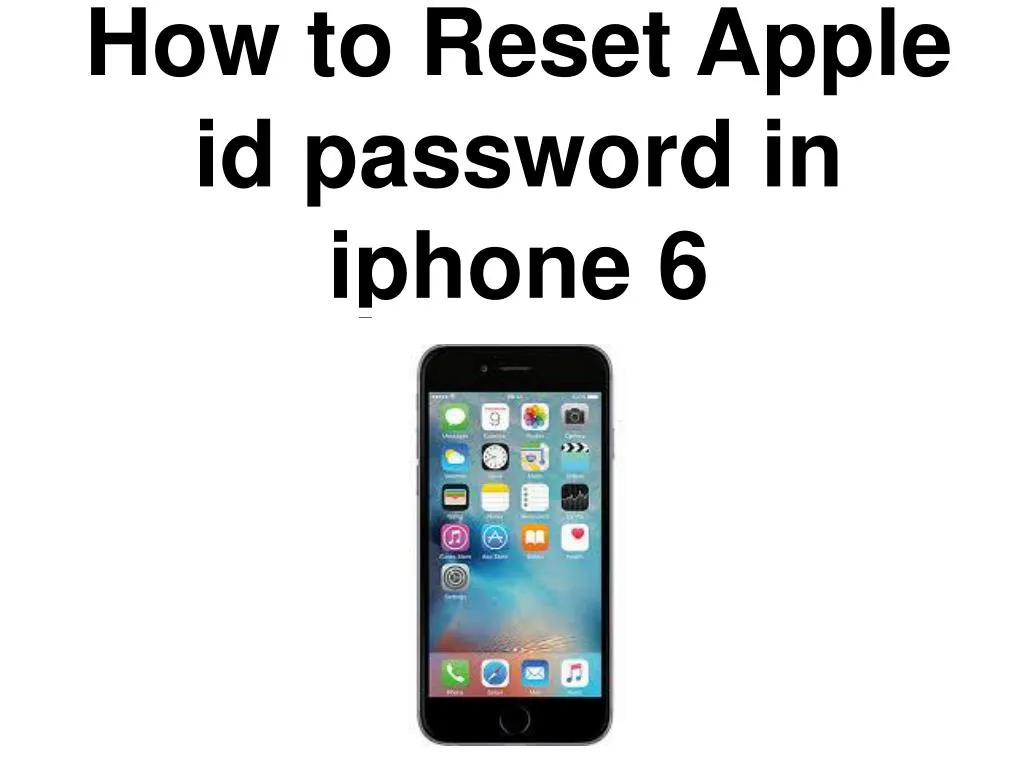 how to reset apple id password in iphone 6