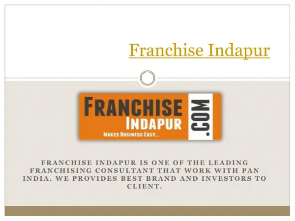 Franchise Indapur - Business Opportunities